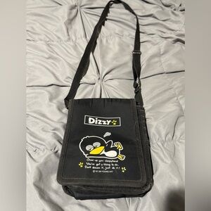 Dizzy Black Crossbody Bag 90s vtg